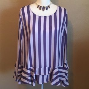 A.N.A xl ruffled sleeves top